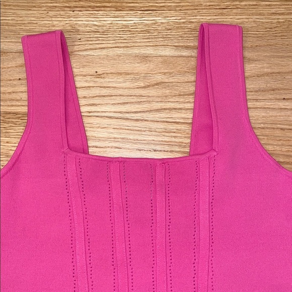 Happily Grey Pink Ribbed Corset Crop Top Size XL - Picture 2 of 7